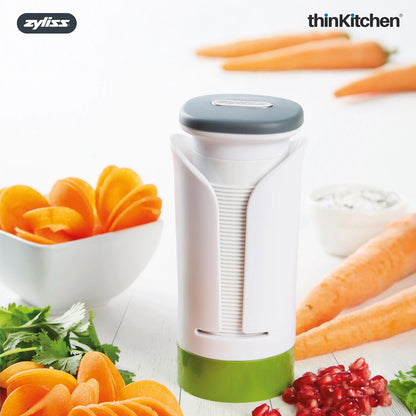 Premium Dual-Action Vegetable Spiralizer with Reversible Stainless Steel Blade – Compact Spiral Cutter for Zucchini, Carrot, Cucumber
