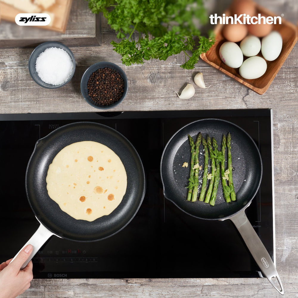 Zyliss Ultimate Pro 8" Stainless Steel Frying Pan | Premium Non-Stick Coating, Black