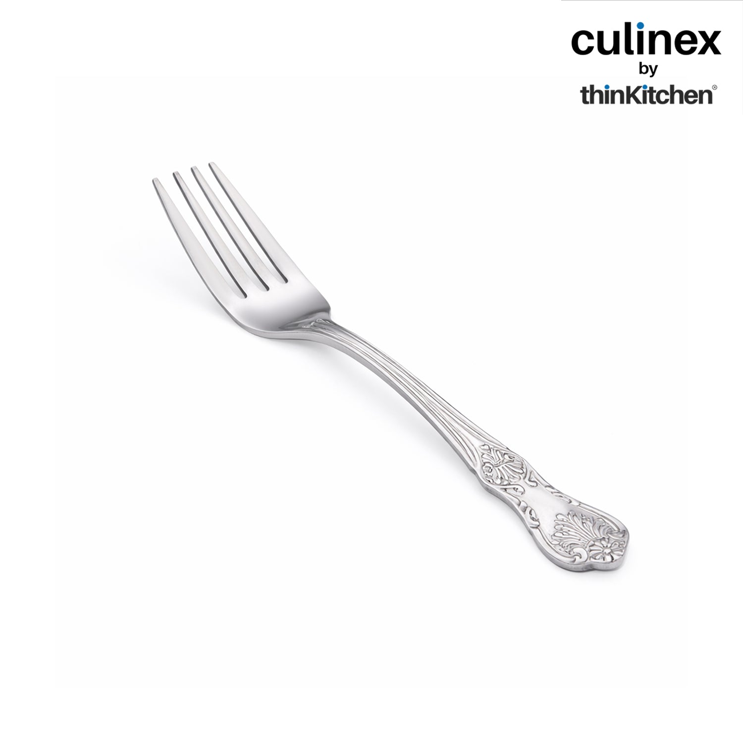 Culinex 18/8 Stainless Steel 6.4" Premium Dessert Fork Set of 6 for Dining Table, Kitchen | Silver Rustproof Flatware By thinKitchen (Fest) - 5