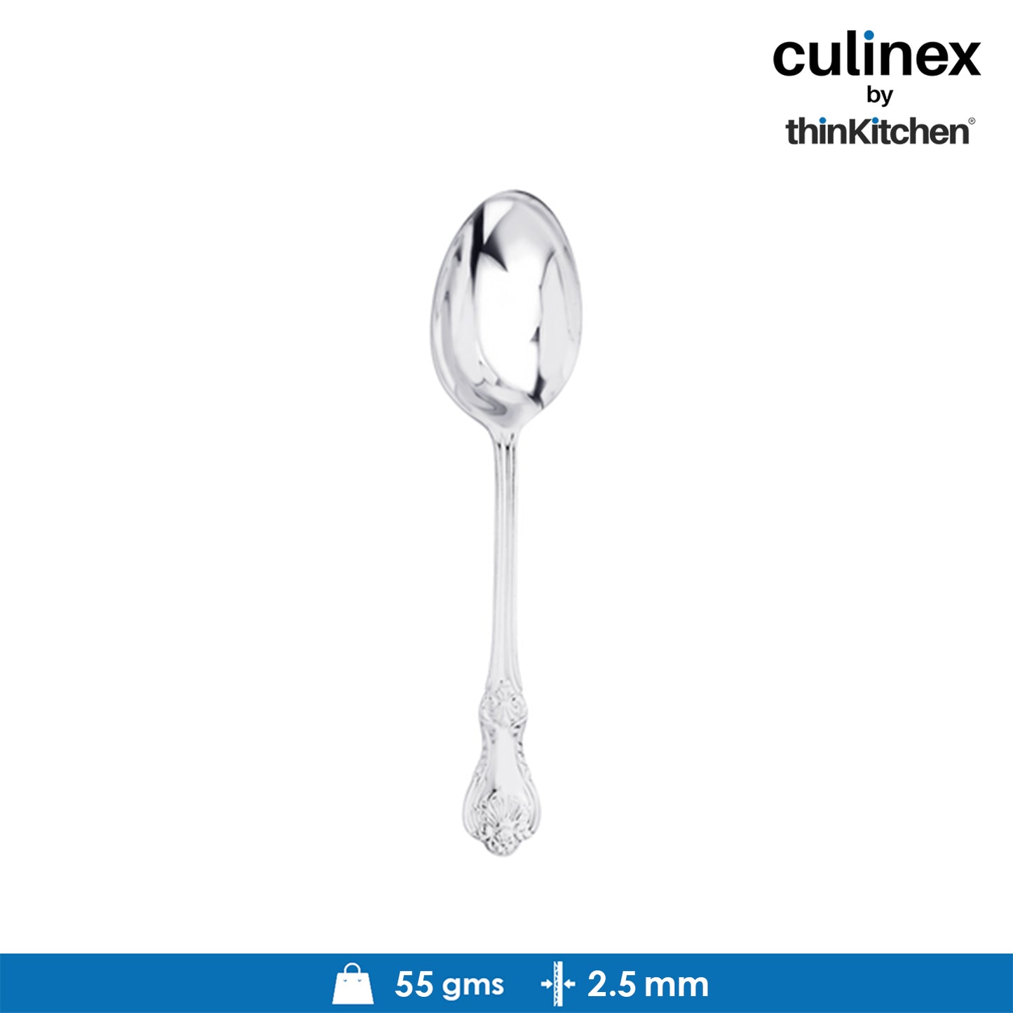 Culinex by thinKitchen|Fest 18/8 Stainless Steel Table Spoon,  Set of 6