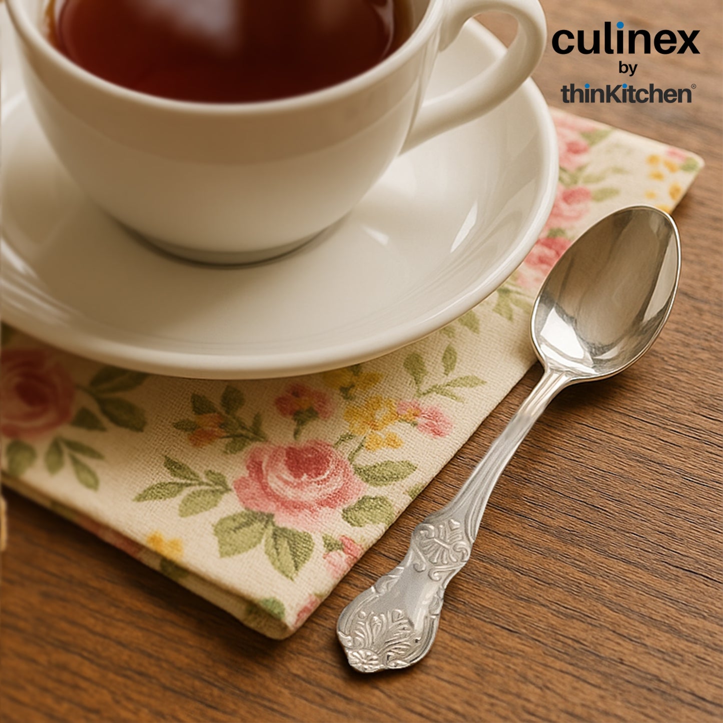 Culinex by thinKitchen|Fest 18/8 Stainless Steel Tea Spoon,  Set of 6