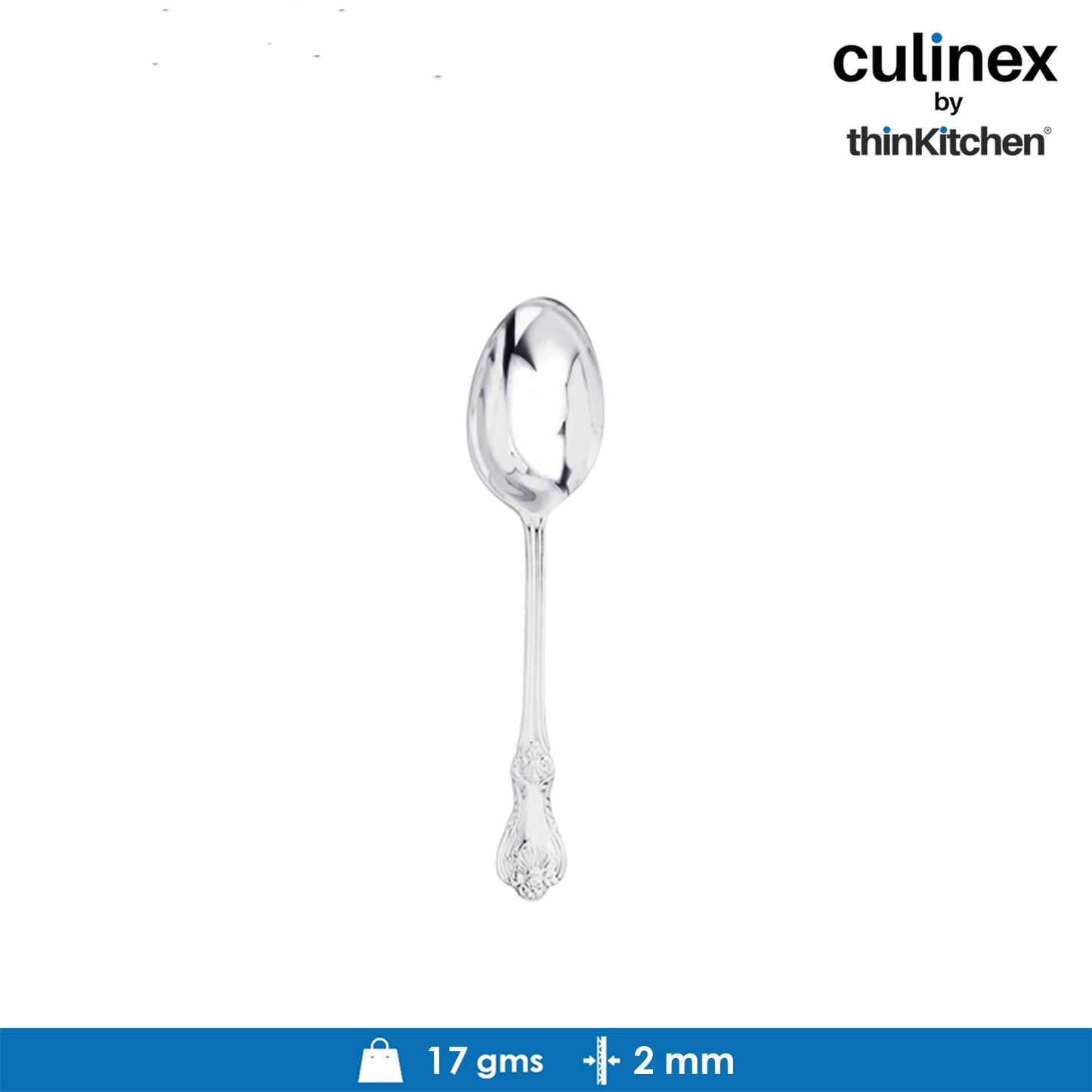 Culinex by thinKitchen|Fest 18/8 Stainless Steel Tea Spoon,  Set of 6