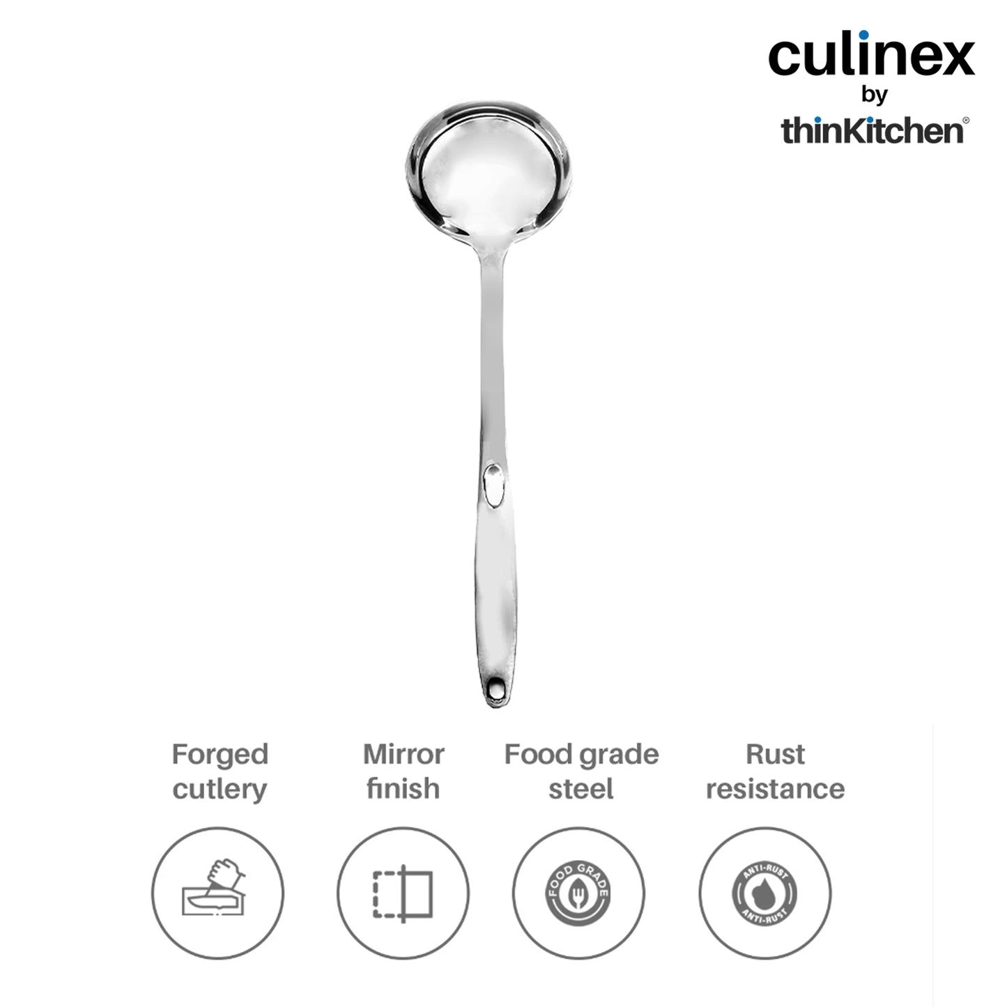 Culinex by thinKitchen|Fest 18/8 Stainless Steel Tea Spoon,  Set of 6