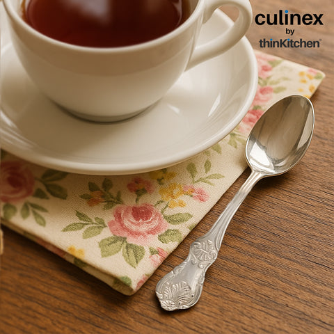 Culinex by thinKitchen|Fest 18/8 Stainless Steel Tea Spoon,  Set of 6