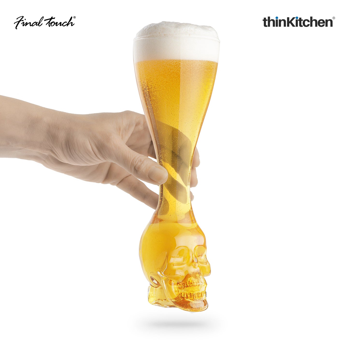 Final Touch Brainfreeze Skull Glass With Skeletal Frame