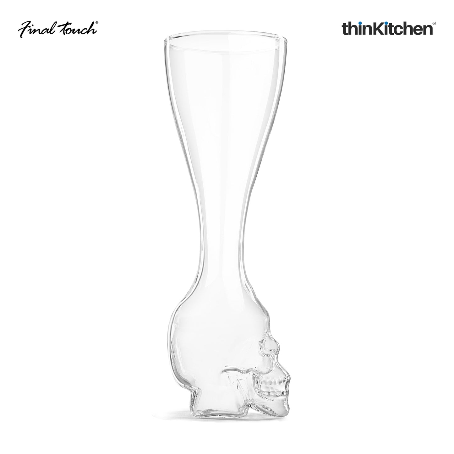 Final Touch Brainfreeze Skull Glass With Skeletal Frame
