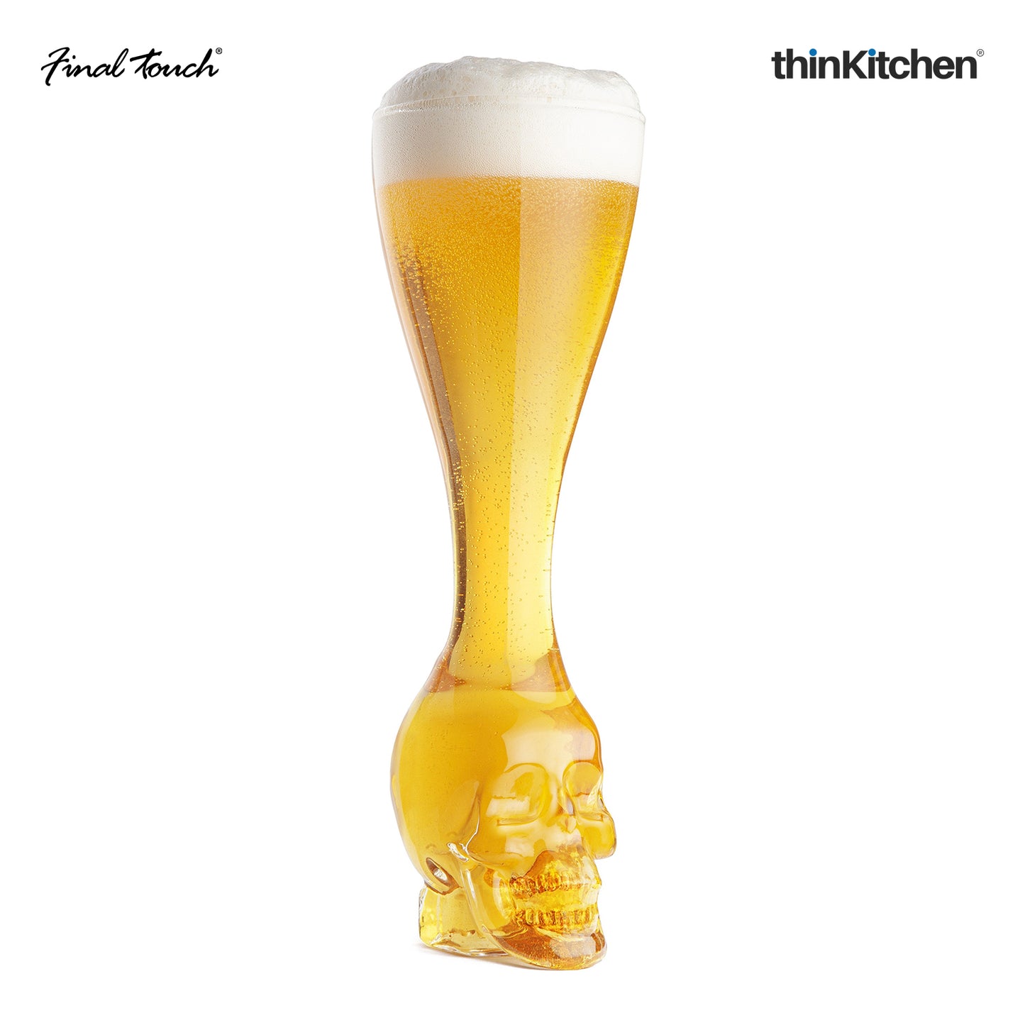 Final Touch Brainfreeze Skull Glass With Skeletal Frame