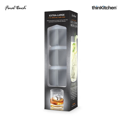 Final Touch Stackable 2 Extra Large Cube Ice Moulds Set Of 3