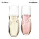 Final Touch BUBBLES Sparkling Wine / Champagne Stemless Glasses - Set of 2