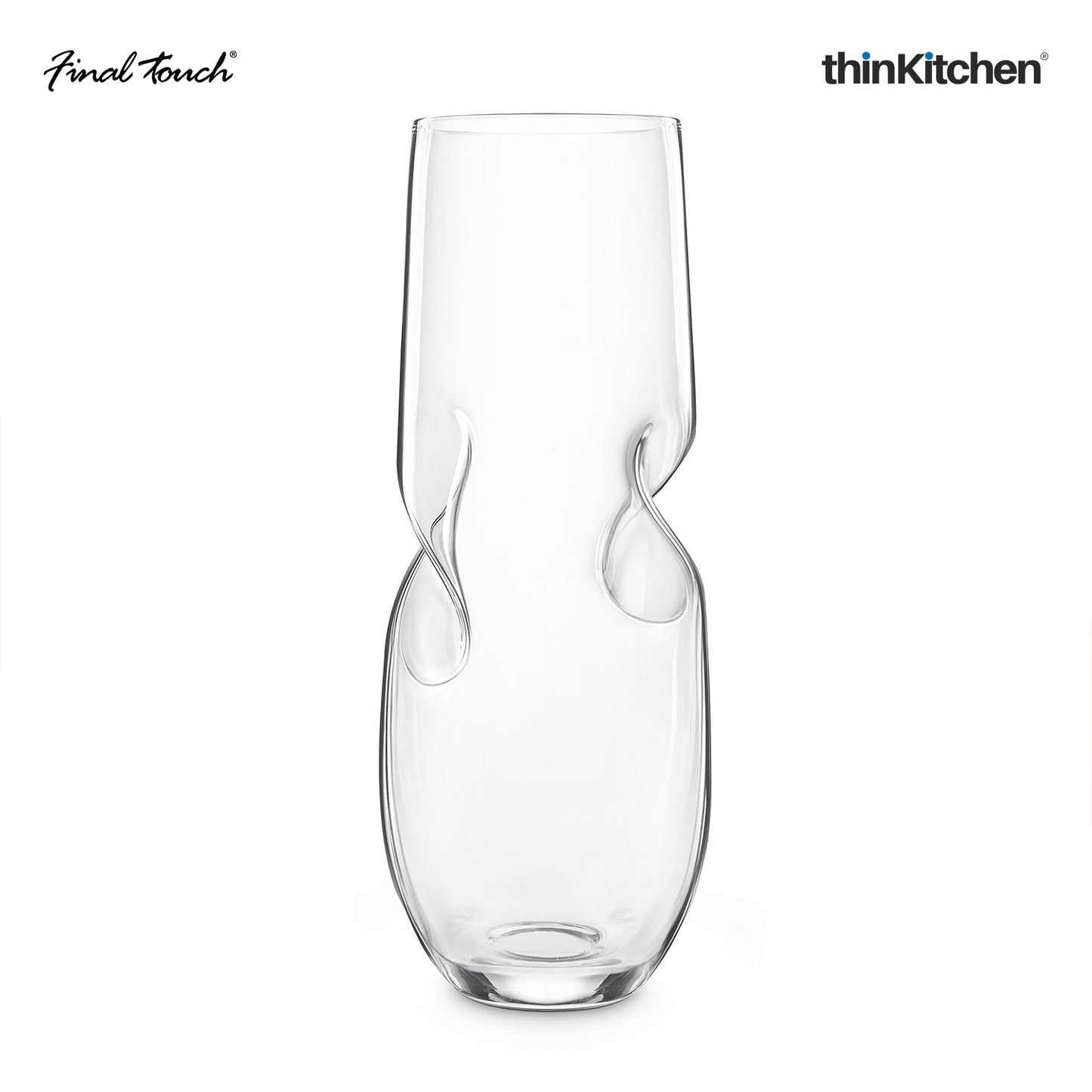 Final Touch Bubbles Sparkling Wine Champagne Stemless Glasses Set Of 4