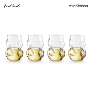 Final Touch Conundrum White Wine Glasses - Set of 4