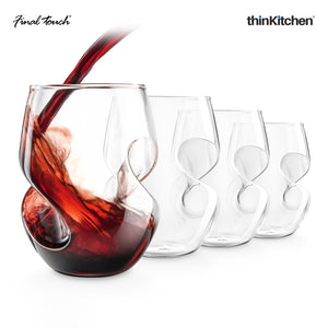 Final Touch Conundrum Red Wine Glasses - Set of 4