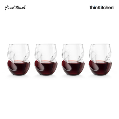 Final Touch Conundrum Red Wine Glasses Set Of 4