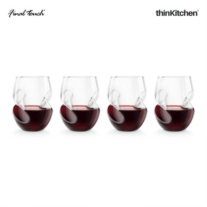 Final Touch Conundrum Red Wine Glasses - Set of 4