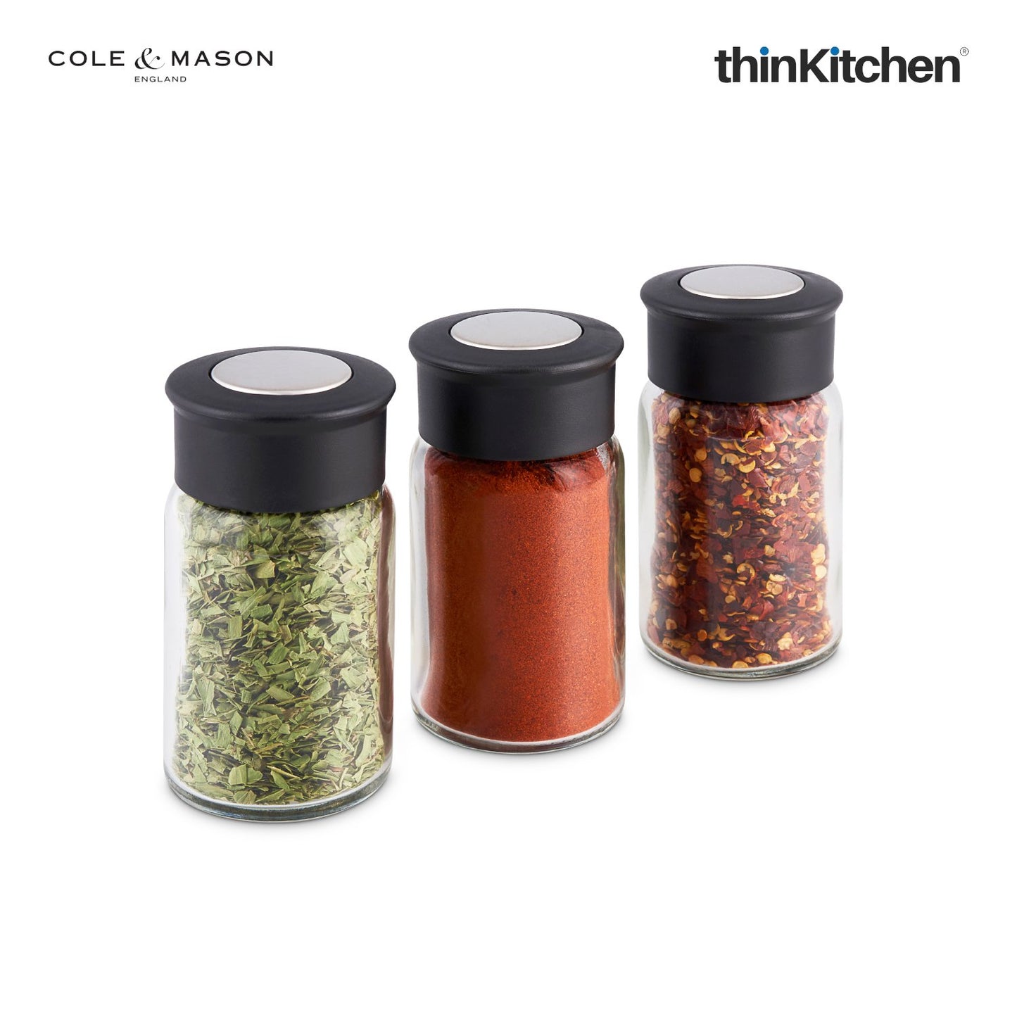 Cole Mason Herb And Spices New Premium Carousel 16 Filled Jar