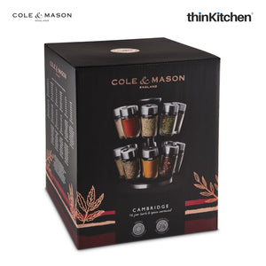Cole & Mason Herb And Spices New Premium Carousel, 16 Filled Jar