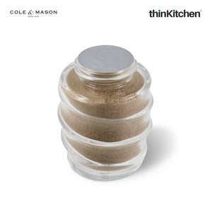 Cole & Mason Bray Salt & Pepper Shaker Gift Set, Glass & Stainless Steel, 7cm