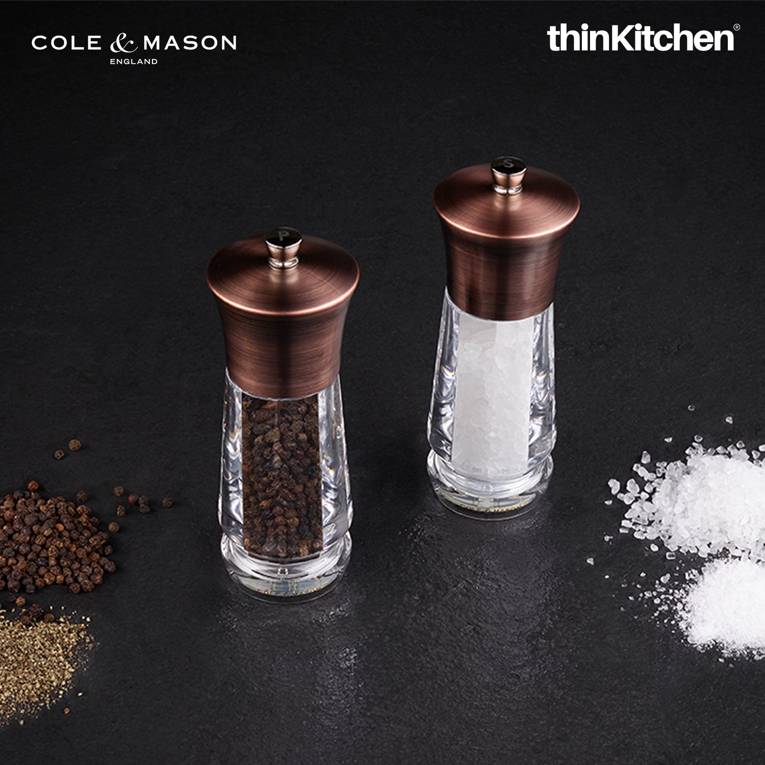 Cole & Mason Oxford Antique Brass Gift Set Salt & Pepper Mill - 1