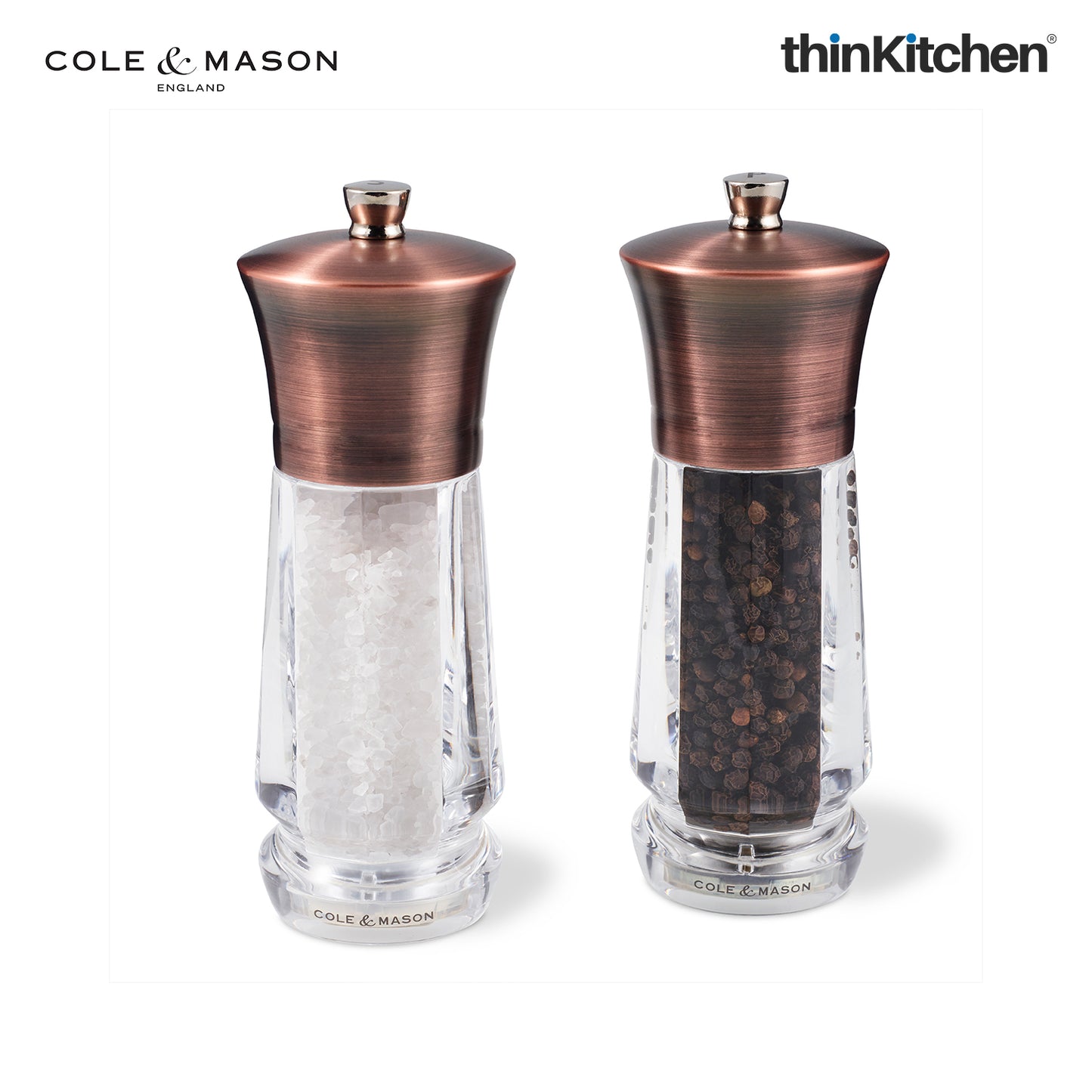 Cole & Mason Oxford Antique Brass Gift Set Salt & Pepper Mill