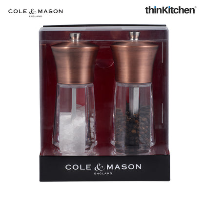 Cole & Mason Oxford Antique Brass Gift Set Salt & Pepper Mill