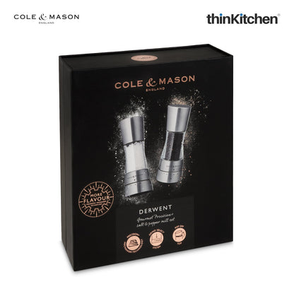 Cole Mason Derwent Mini Gourmet Precision Salt Pepper Mill Set 15 7cm