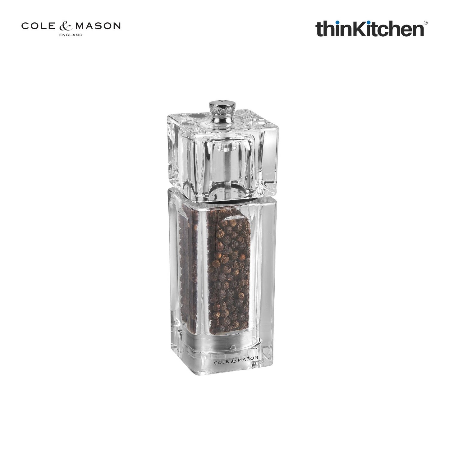 Cole & Mason Cube Precision+ Pepper Mill, 14.5cm