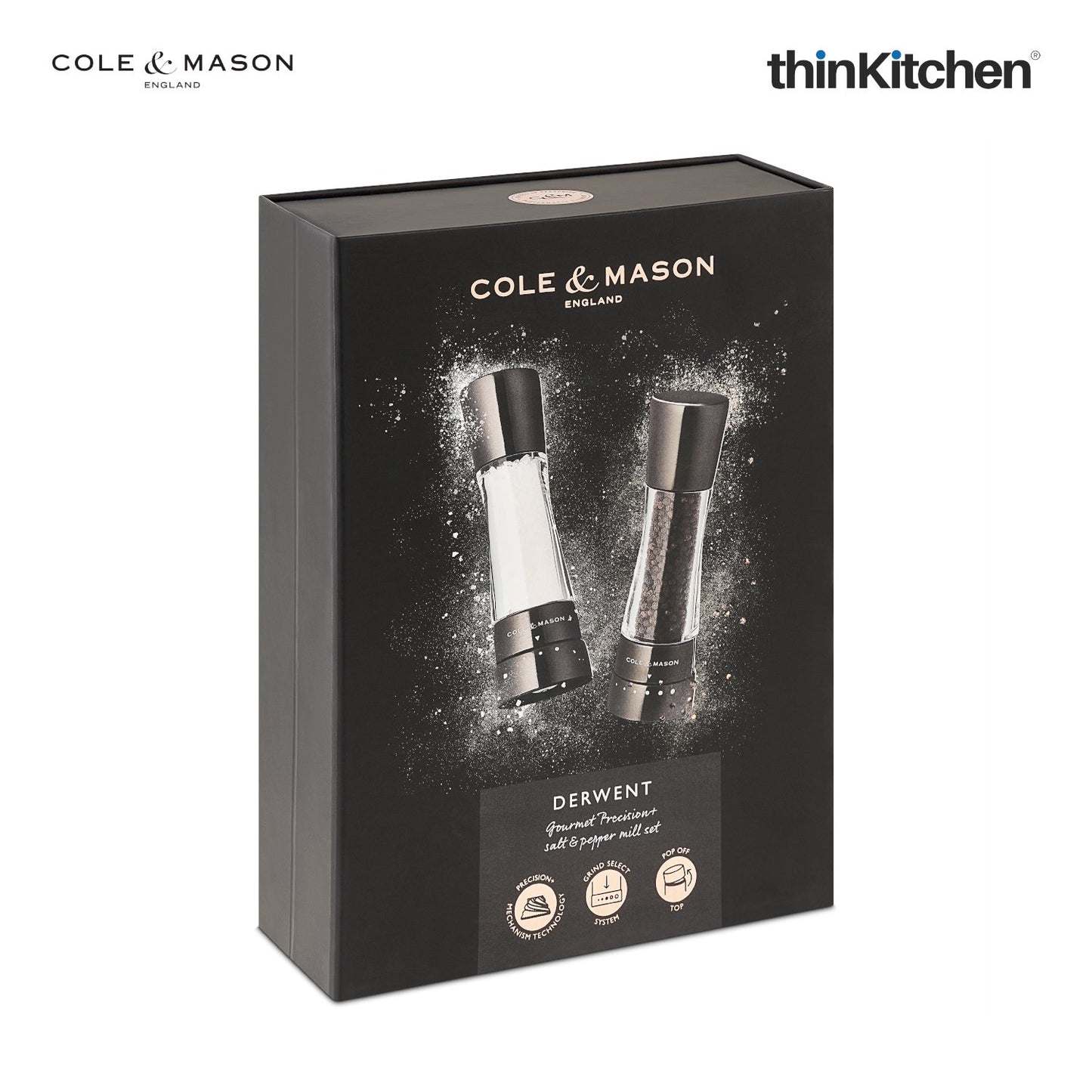 Cole & Mason Gourmet Precision Manual Derwent, 190mm, Gunmetal