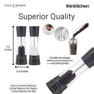 Cole & Mason Gourmet Precision Manual Derwent, 190mm, Gunmetal