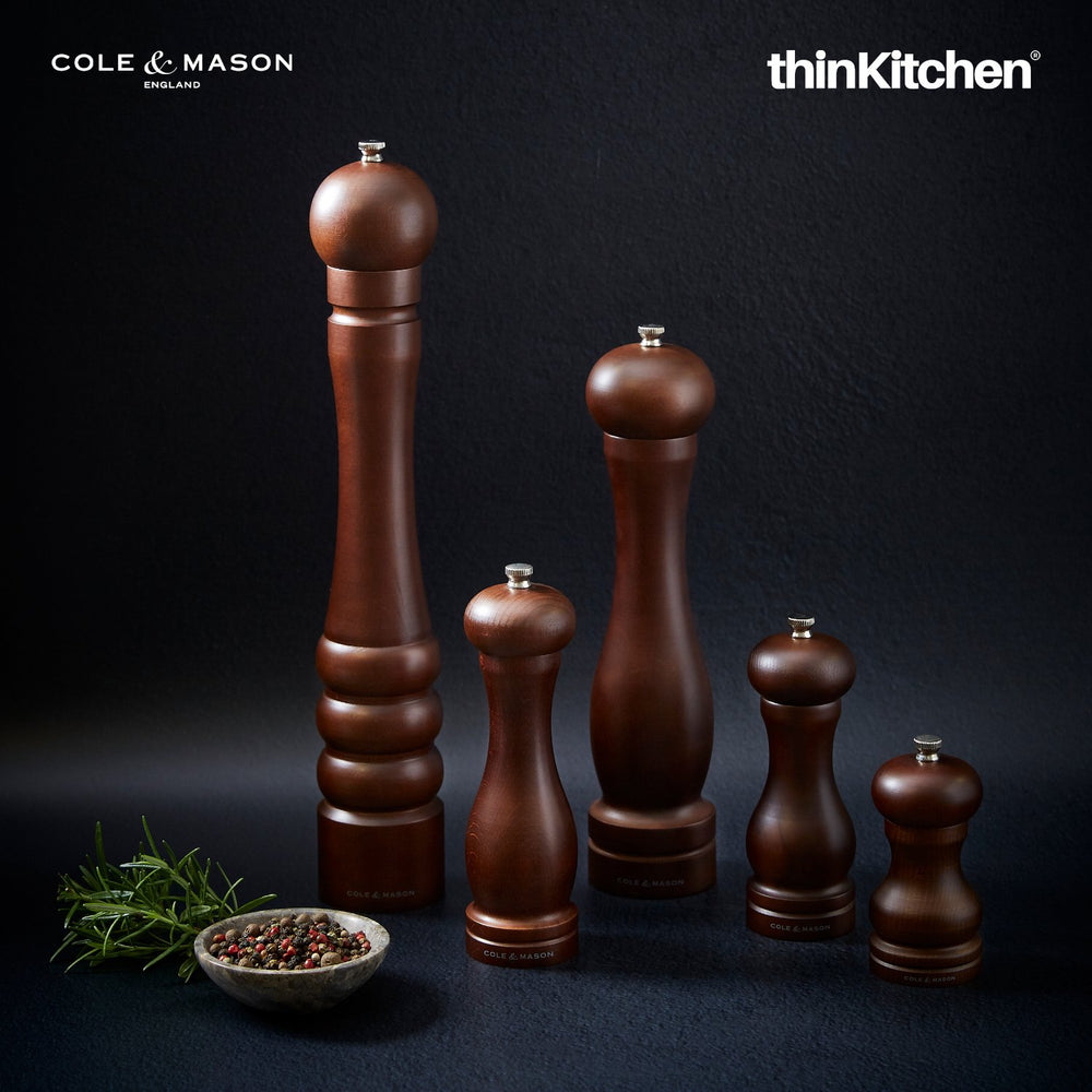 Premium Wood Capstan Pepper Mill 405mm – Precision Carbon Steel Mechanism, Adjustable Manual Pepper Grinder