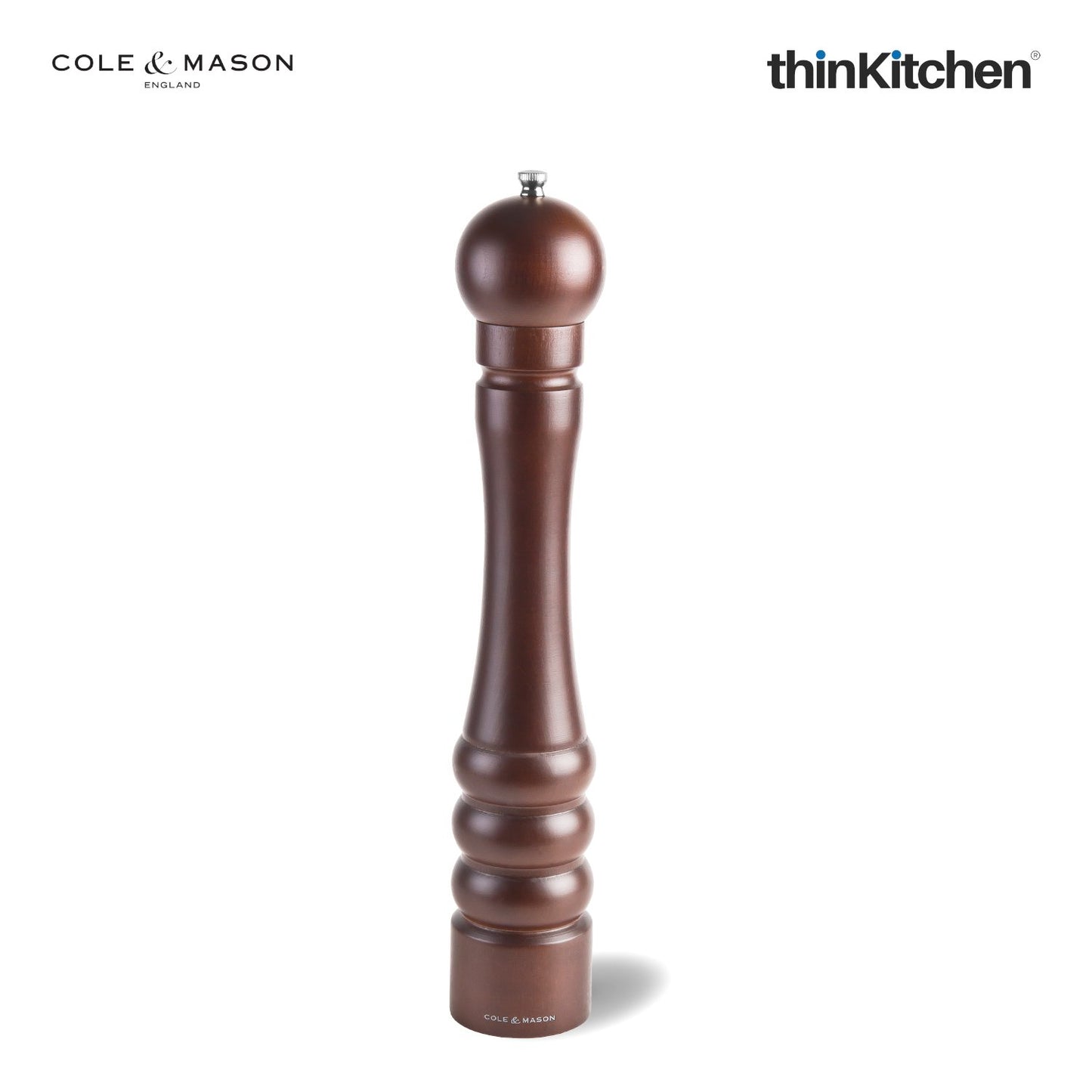 Cole & Mason Precision Manual Wood Capstan Forest Pepper, 405mm