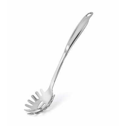 Culinex 18/8 Stainless Steel 12.8" Premium Hollow Handle Pasta Server Pasta Spaghetti Fork, Pasta Spoon, Noodle Fork | Rustproof, Dishwasher Safe