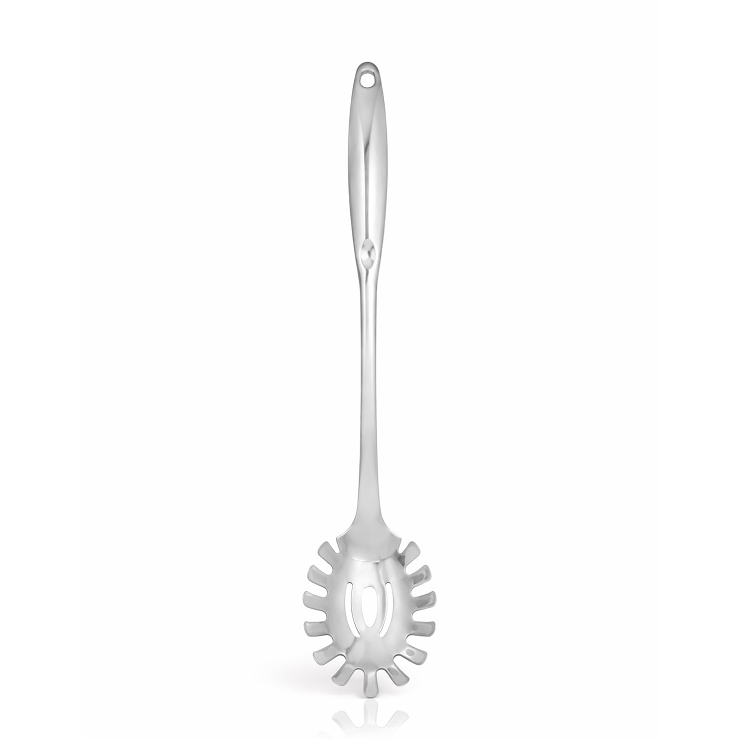 Culinex 18/8 Stainless Steel 12.8" Premium Hollow Handle Pasta Server Pasta Spaghetti Fork, Pasta Spoon, Noodle Fork | Rustproof, Dishwasher Safe - 2