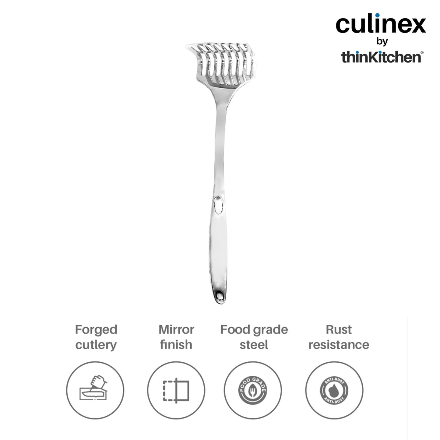 Culinex by thinKitchen|Harmony 18/8 Stainless Steel Hollow Handle Potato Masher
