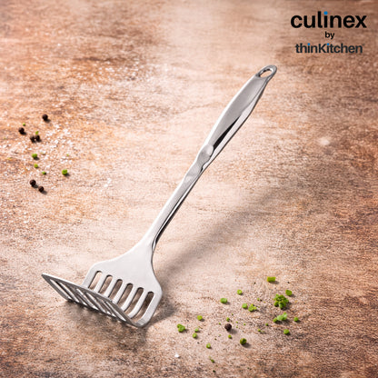Culinex 18/8 Stainless Steel 13" Potato Masher with Hollow Handle | Rustproof Food Grade Smasher by thinKitchen