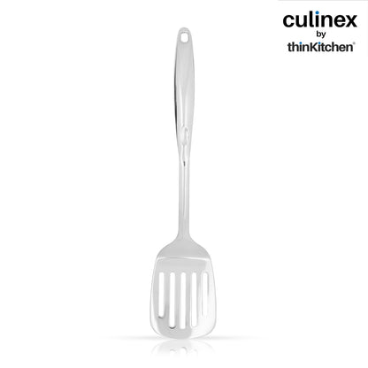 Culinex 18/8 Stainless Steel 14.5" Premium Hollow Handle Slotted Turner Spatula Palta for Dosa, Roti, Omlette, Parantha, Bread | Rustproof Dishwasher Safe