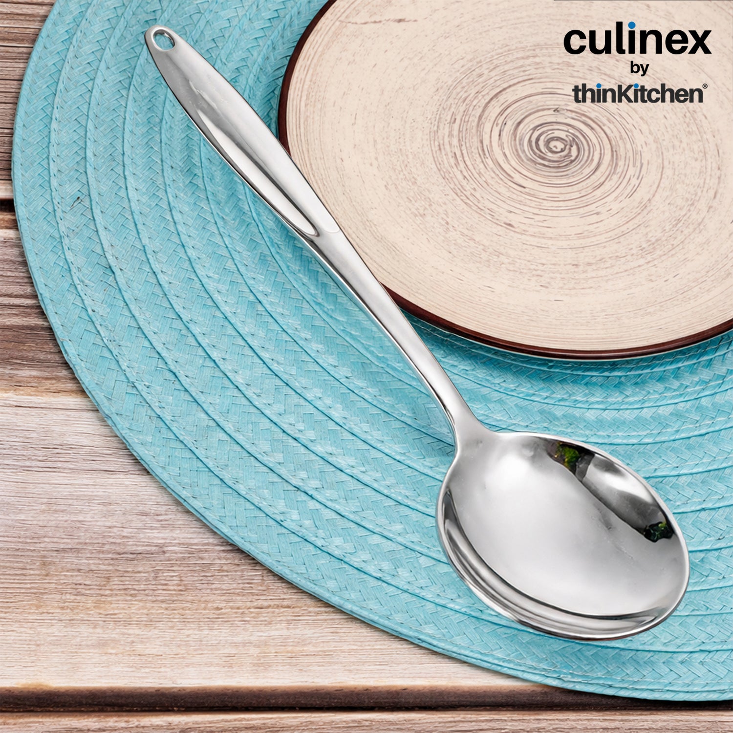 Culinex by thinKitchen| Harmony 18/8 Stainless Steel Hollow Handle Serving Spoon - 1