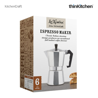 Kitchencraft Le Xpress Italian Style 6 Cup Espresso Maker