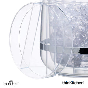BarCraft Acrylic Double Walled Insulated Ice Bucket with Lid and Tongs