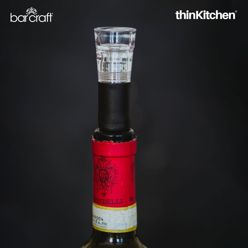 BarCraft Vacuum Wine Stopper & Preserver | Premium Airtight Pump Action Bottle Sealer for Red, White & Rosé Wine