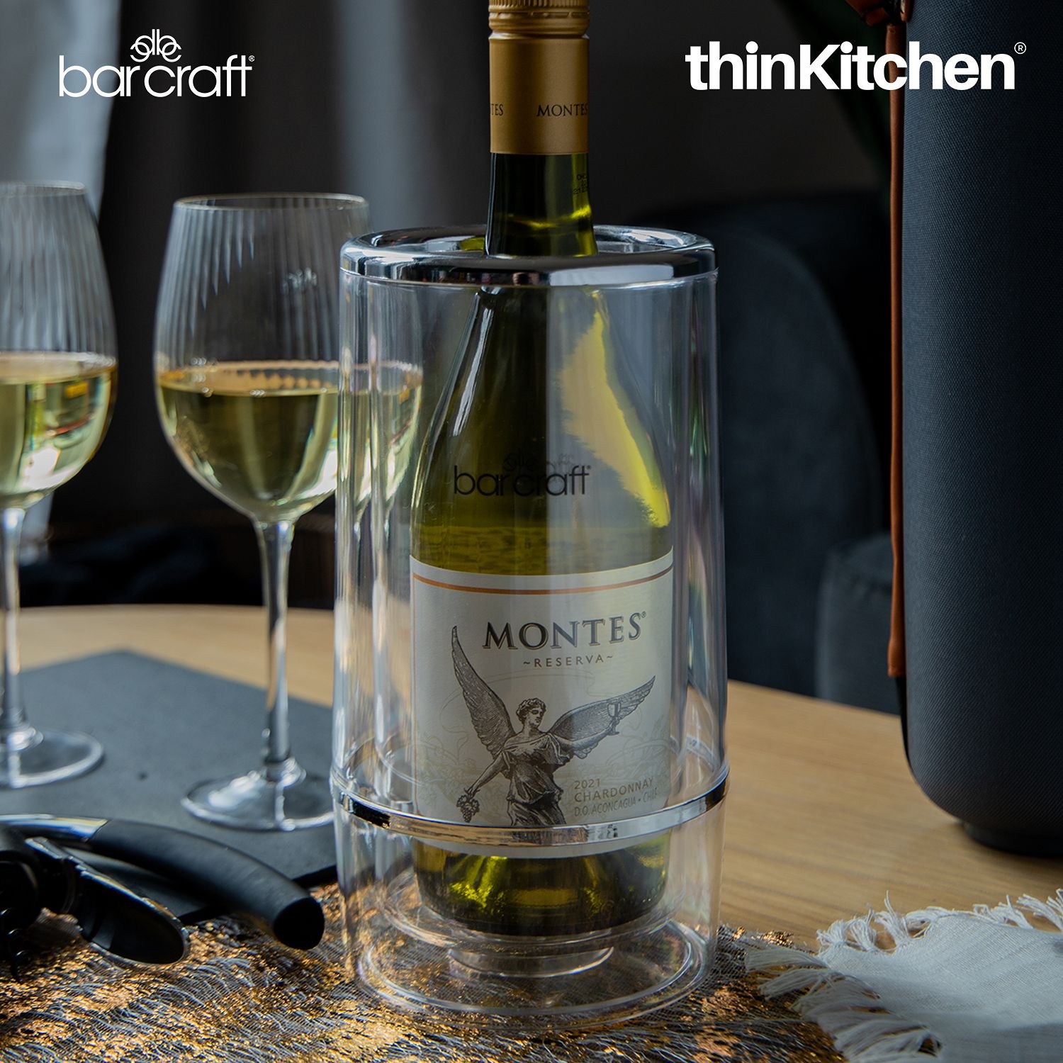 BarCraft Acrylic Double Walled Wine Cooler - 7