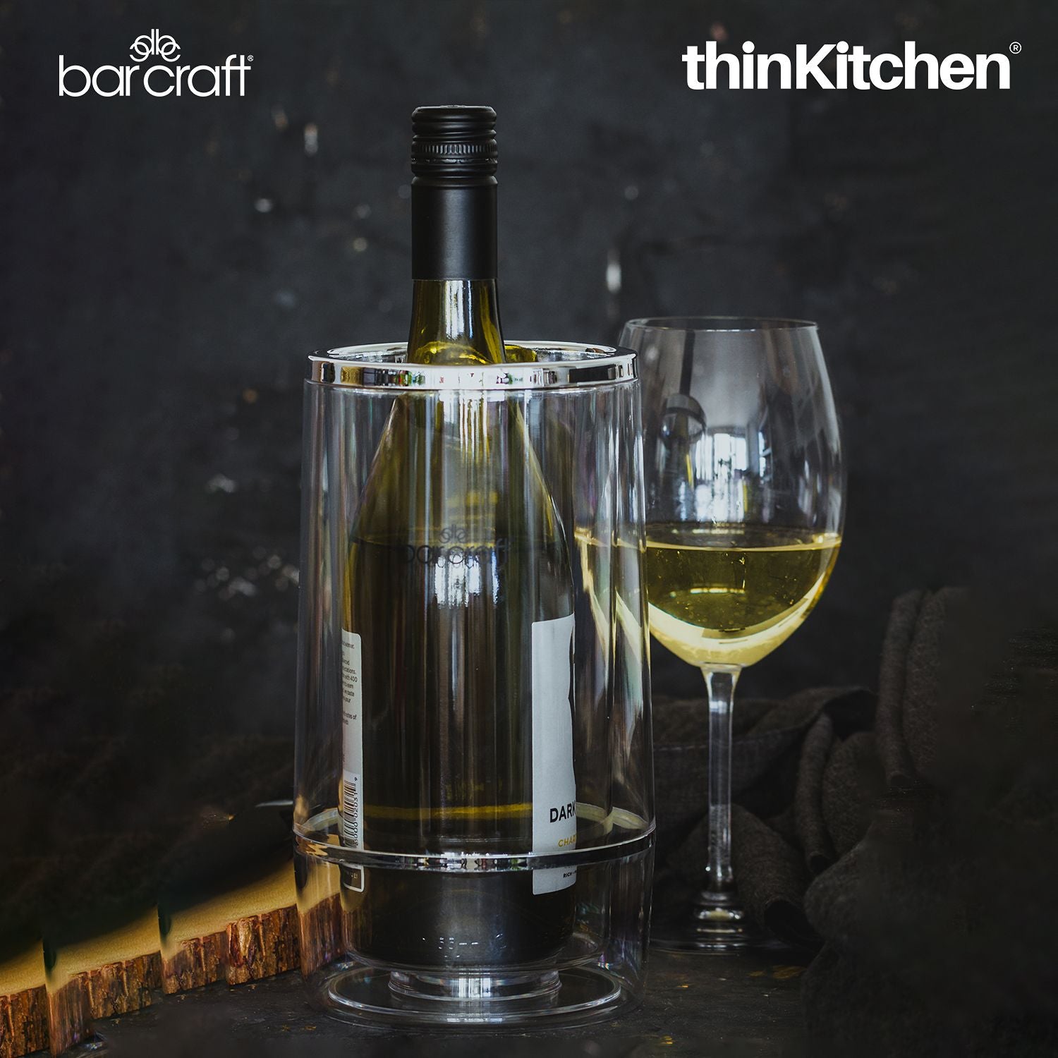 BarCraft Acrylic Double Walled Wine Cooler - 8