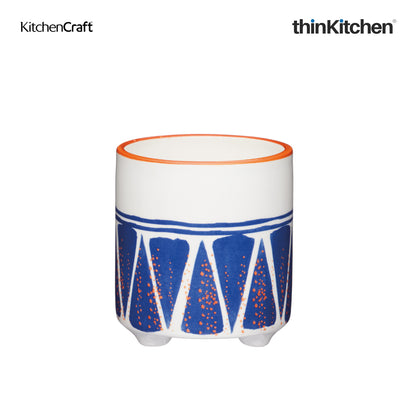 KitchenCraft Ceramic Blue Geo Planter
