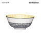 KitchenCraft Moroccan Style Yellow Stripe Ceramic Bowl, 480ml