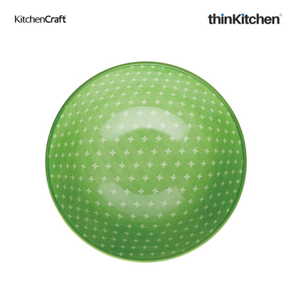 Kitchencraft Green Geometric Ceramic Bowl