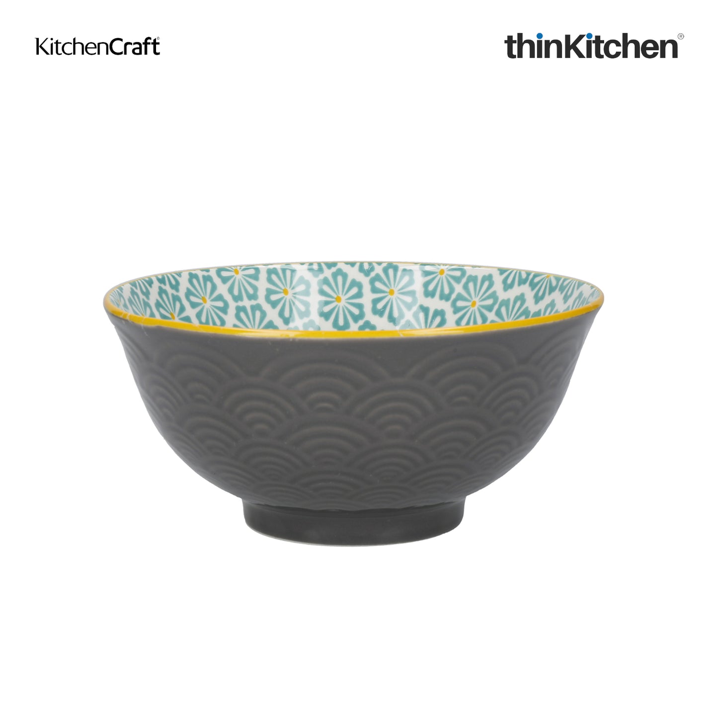 Kitchencraft Monochrome Glazed Stoneware Bowl Set Set Of 4