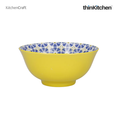 KitchenCraft World of flavours Glazed Stoneware Bowl Set, Set of 4
