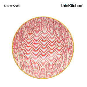 KitchenCraft Blue Arched Pattern Ceramic Bowl