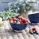 KitchenCraft Blue Arched Pattern Ceramic Bowl