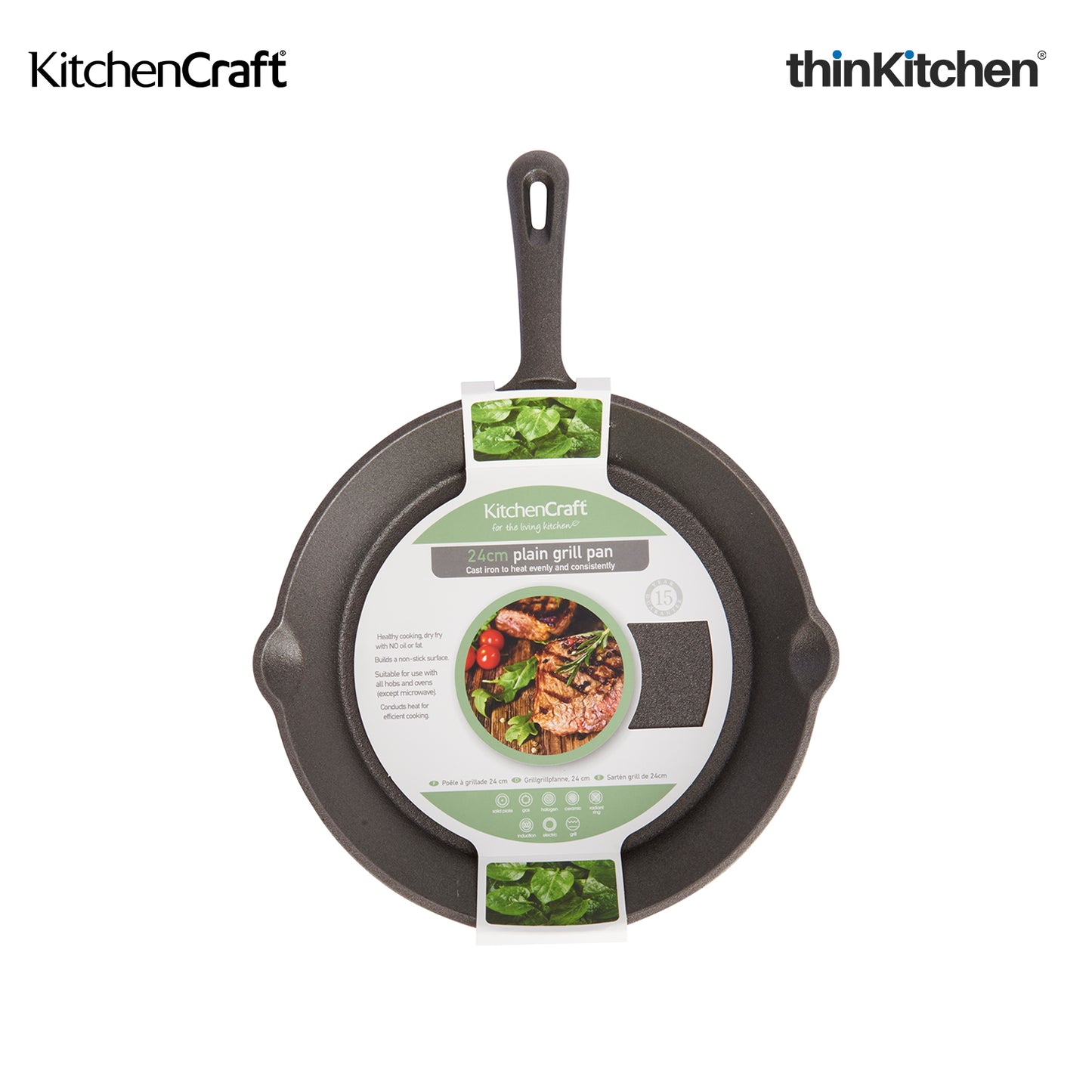 Kitchencraft Deluxe Grill Pan 24cm