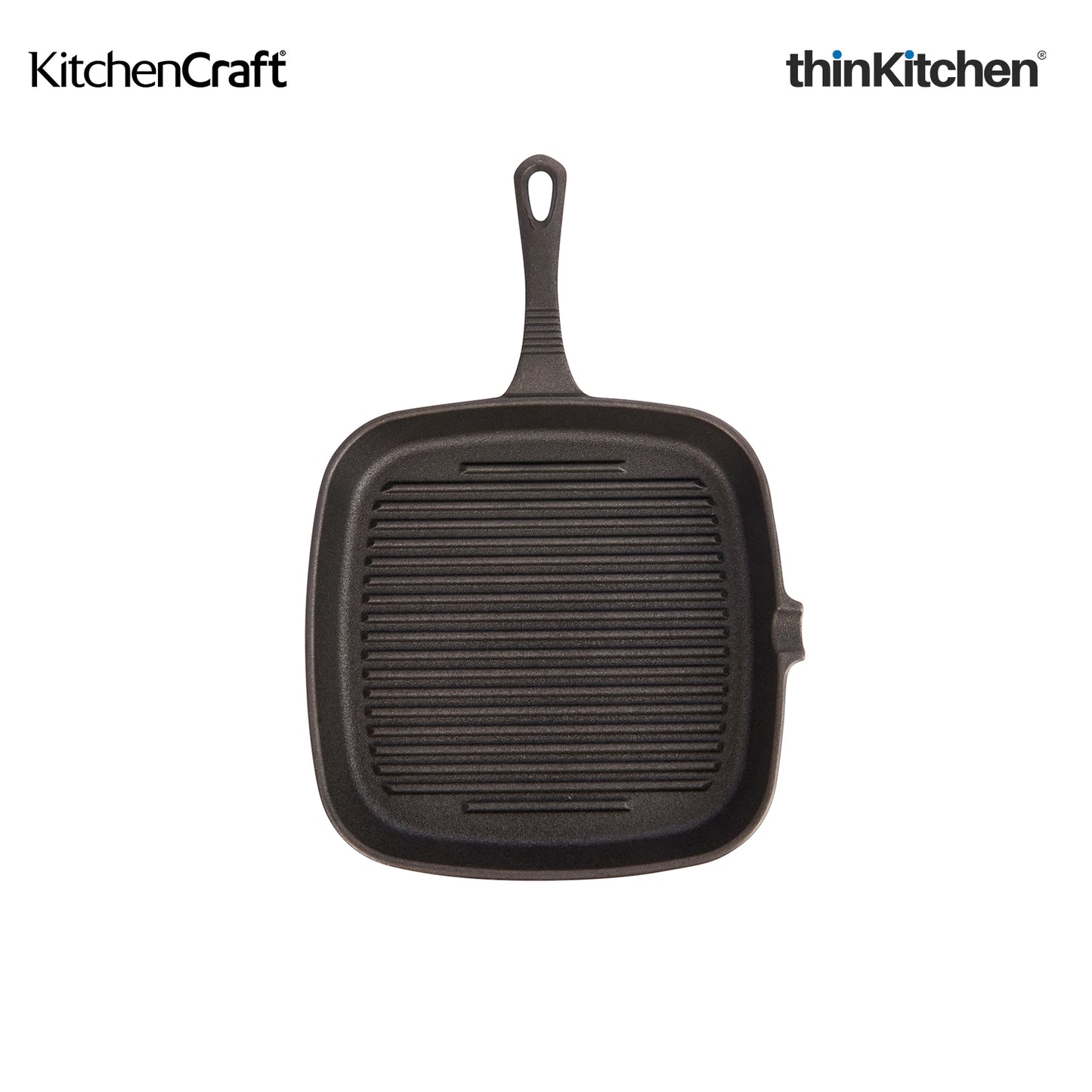 Kitchencraft Cast Iron Square Grill Pan 23cm